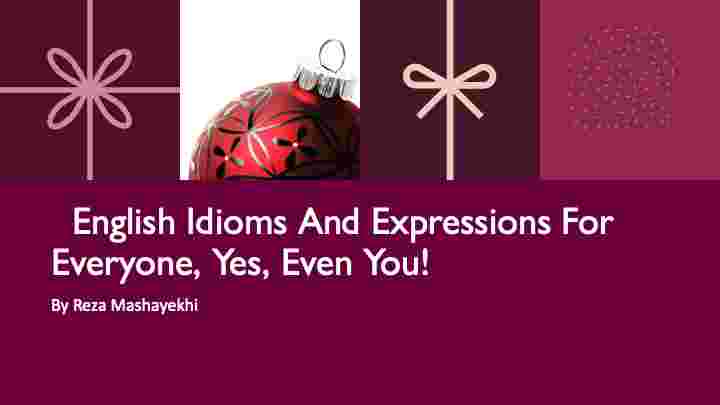 Holiday Book: English Idioms And Expressions For Everyone, Yes, Even You!